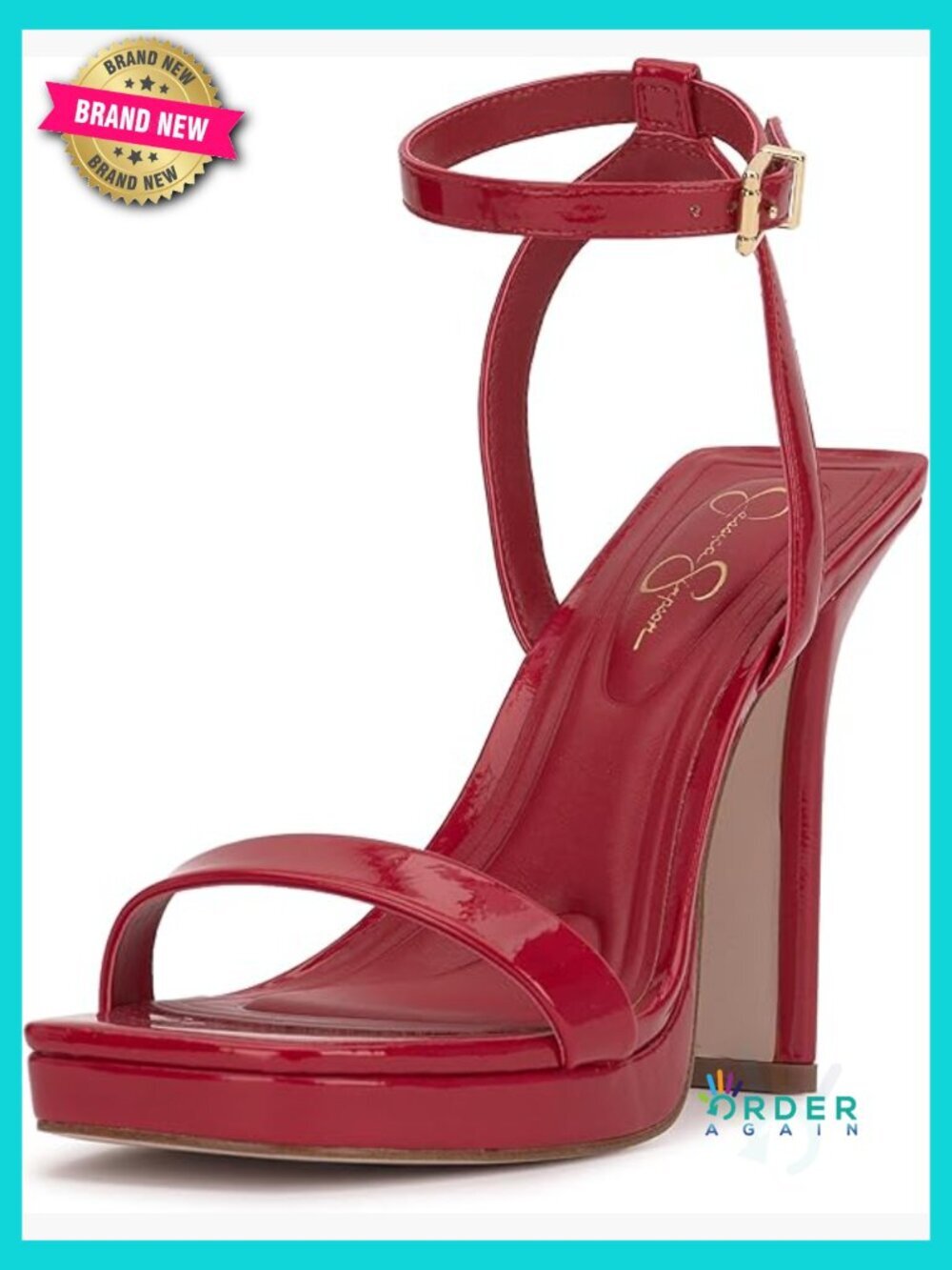 Heeled Platform Sandals with Buckle Closure for Evening Events